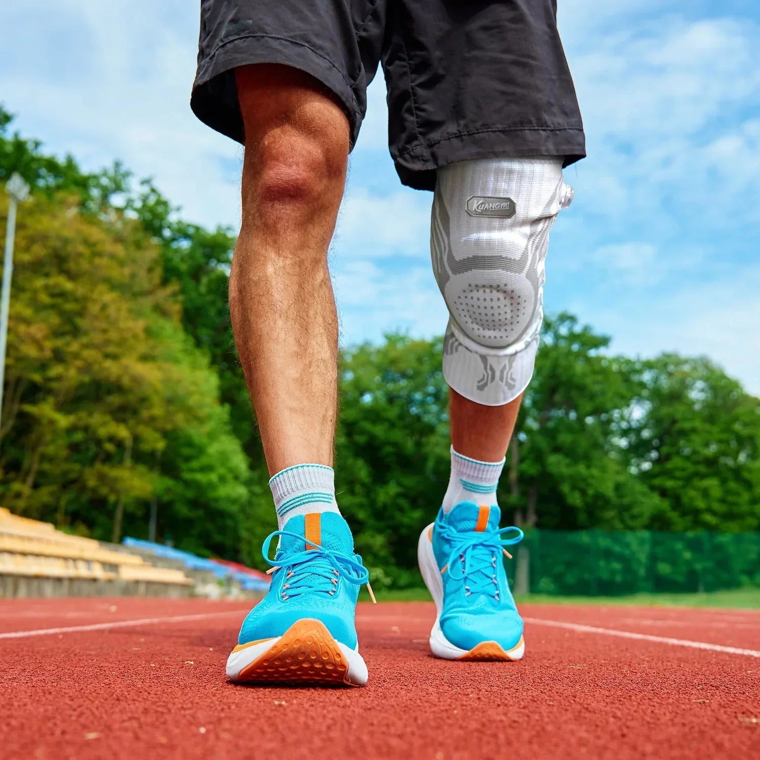 Joelheira Ortopédica Elite™ com Sistema de Polia Giratória / Para Quem Não Abre Mão da Performance e do Bem-Estar!