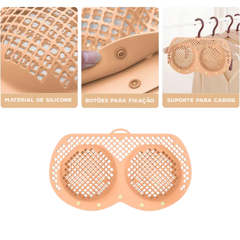 Protetor de Lingerie e Sutiã BraShell™ em Silicone Flexível / Proteção Estruturada para Bojos Delicados na Lavagem!