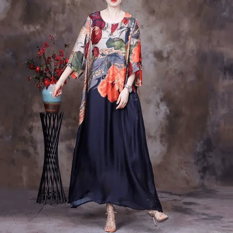 Vestido Floral Versalhes Moda Gringa / O Campeão em Luxo e Conforto!