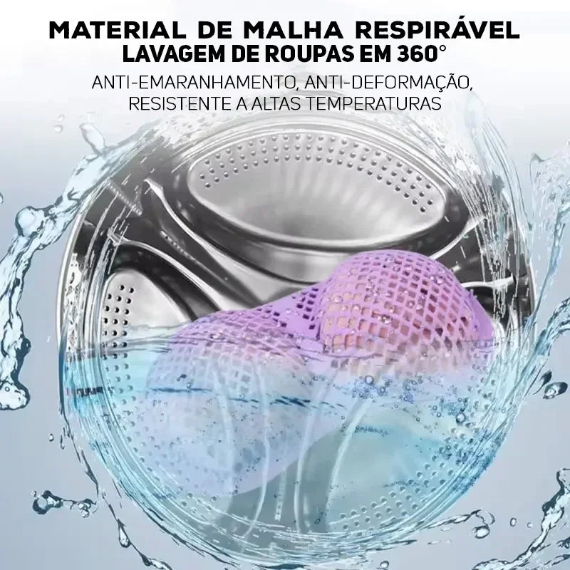 Protetor de Lingerie e Sutiã BraShell™ em Silicone Flexível / Proteção Estruturada para Bojos Delicados na Lavagem!