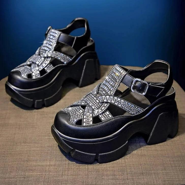 Sandália Plataforma Eldorado™ com Amortecedor Super Confort / O calçado que é um deslumbre em todos os sentidos! - ModernLar