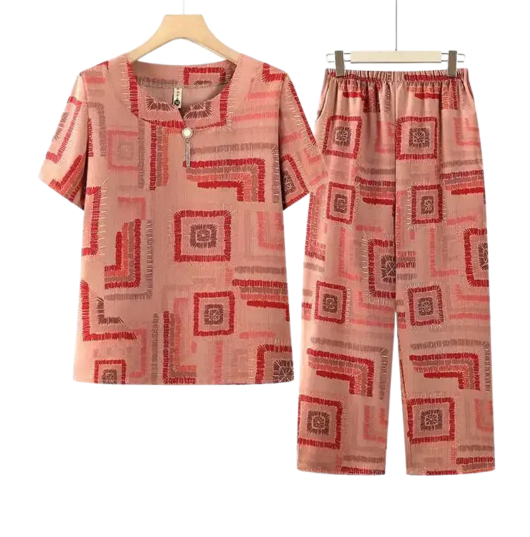 Conjunto Harmonia™ com Estampa Retrô-Chic / O Equilíbrio Perfeito Entre Estilo e Conforto Diário!