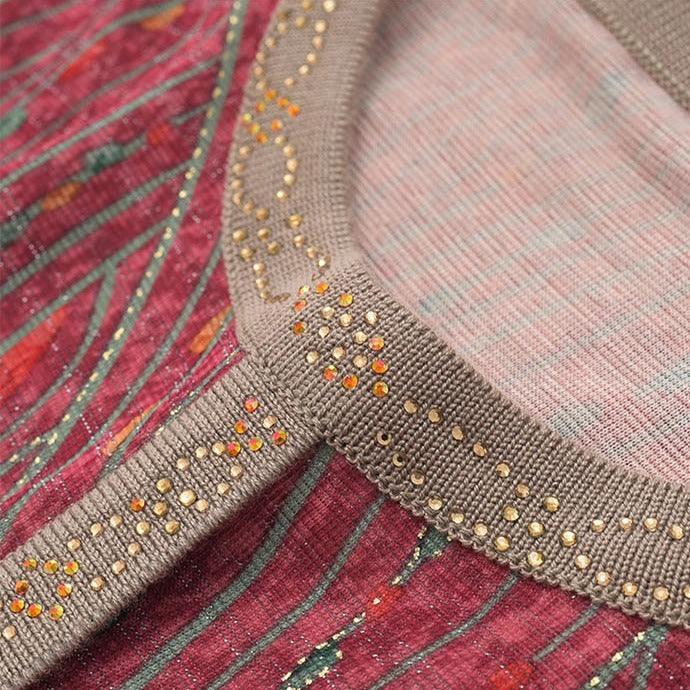 Blusa Manga Longa Flor de Liz™ com Detalhes em Strass e Tecido em Algodão / A Campeã de Elogios do Outono Inverno 2024! - ModernLar