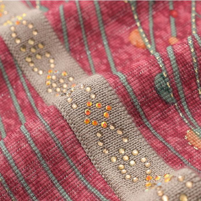 Blusa Manga Longa Flor de Liz™ com Detalhes em Strass e Tecido em Algodão / A Campeã de Elogios do Outono Inverno 2024! - ModernLar