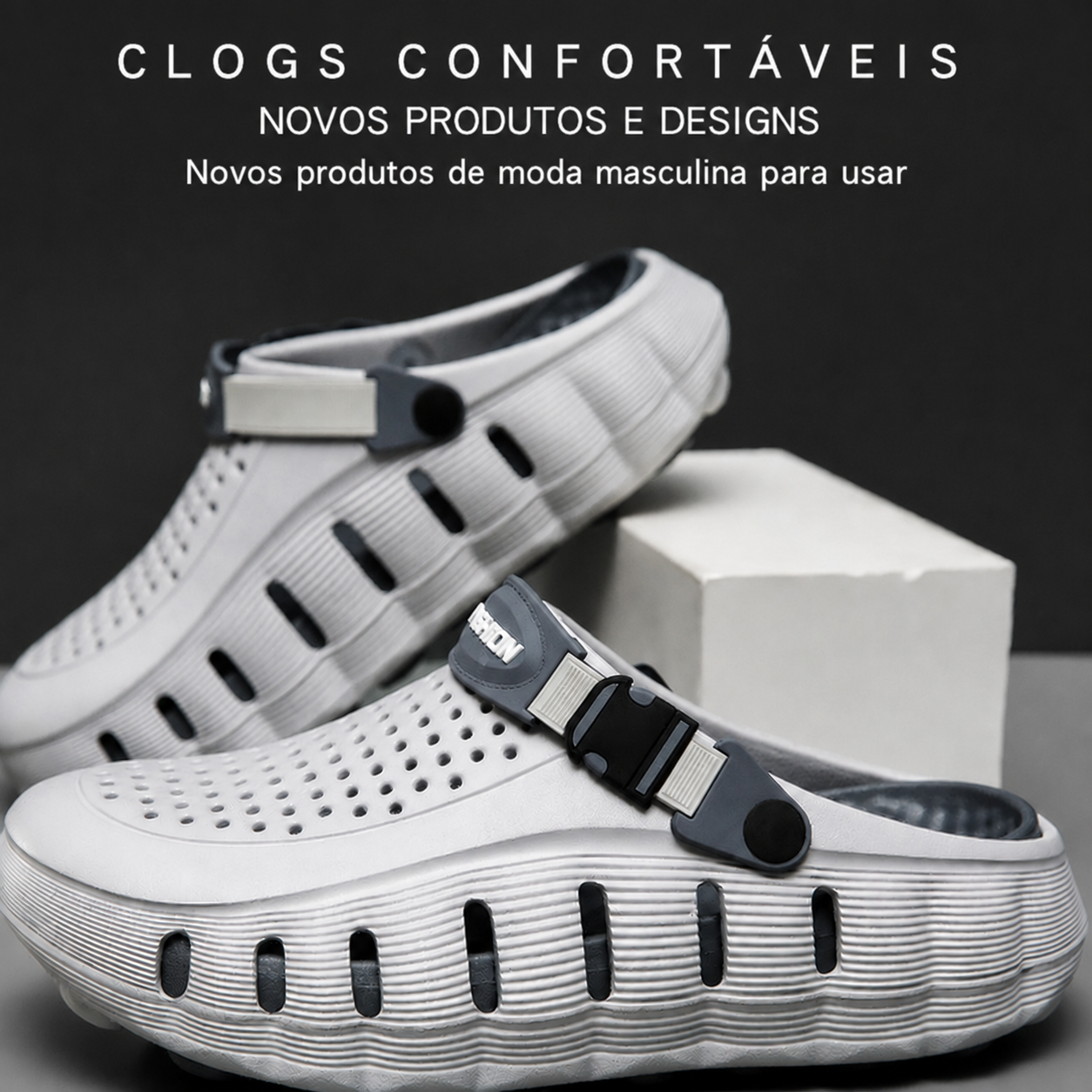 Clog Orven™ com Solado Massageador e Plataforma de 5cm com Retorno de Impacto