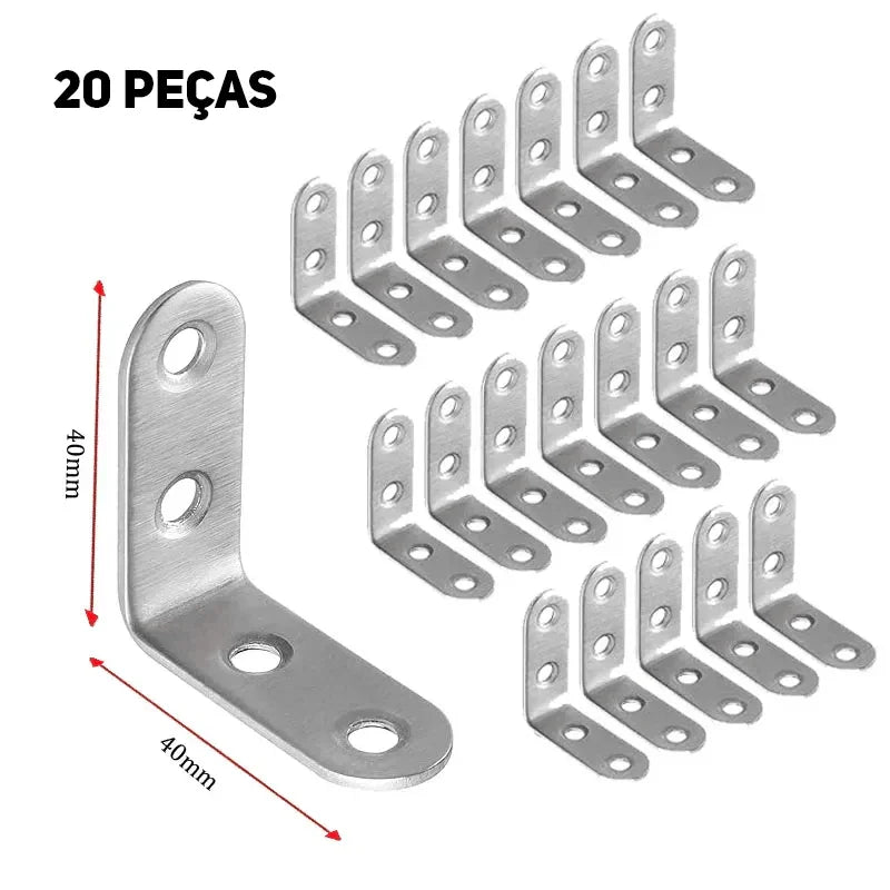 Kit de Cantoneiras Modern Lar™ 20PCS / Solução Versátil e Durável para Todos os Seus Projetos!