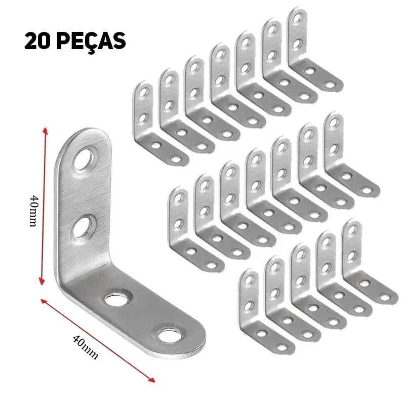 Kit de Cantoneiras Modern Lar™ 20PCS / Solução Versátil e Durável para Todos os Seus Projetos!