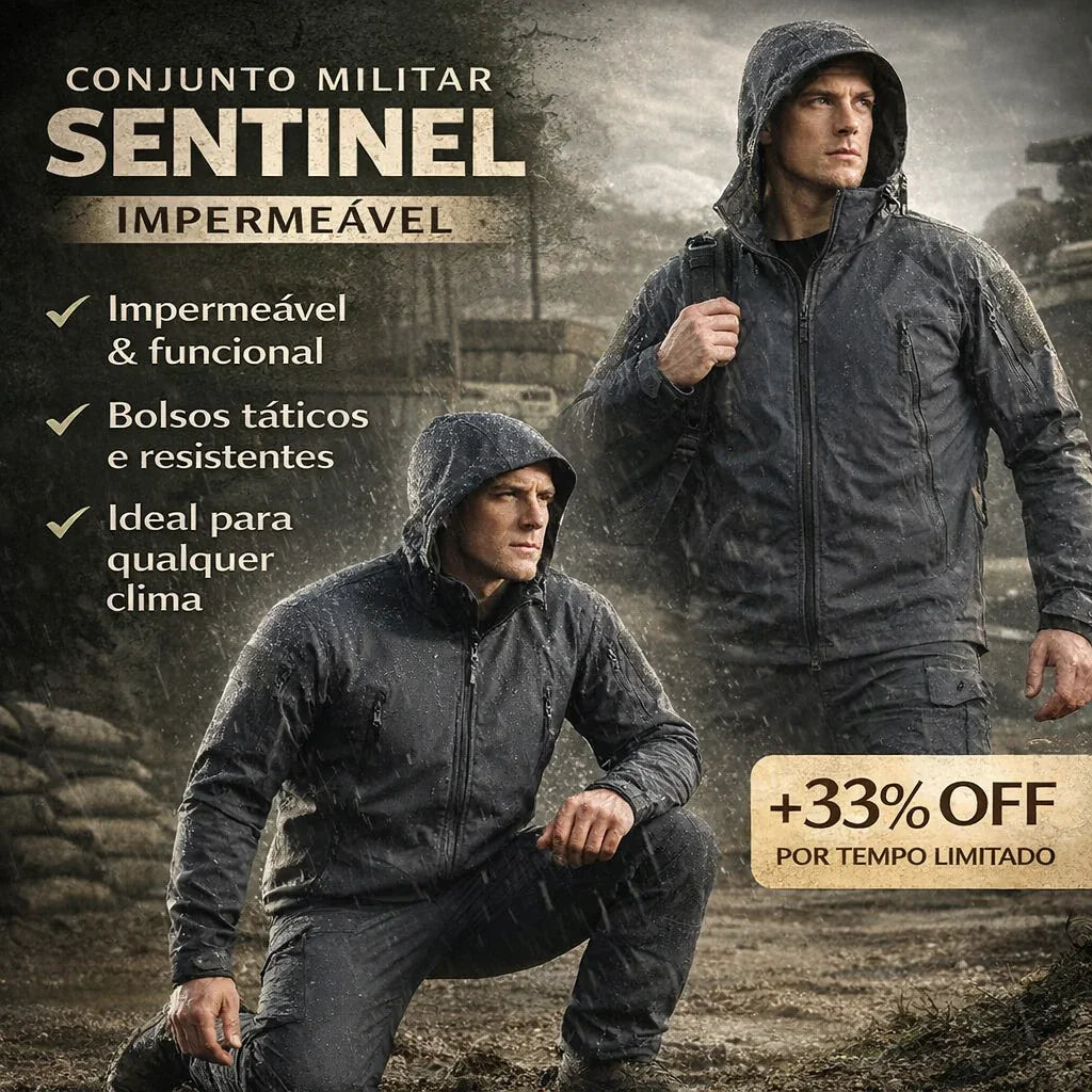 Conjunto Militar Sentinel™ Tático Impermeável de Alta Performance / Proteção, Mobilidade e Resistência para Qualquer Terreno!