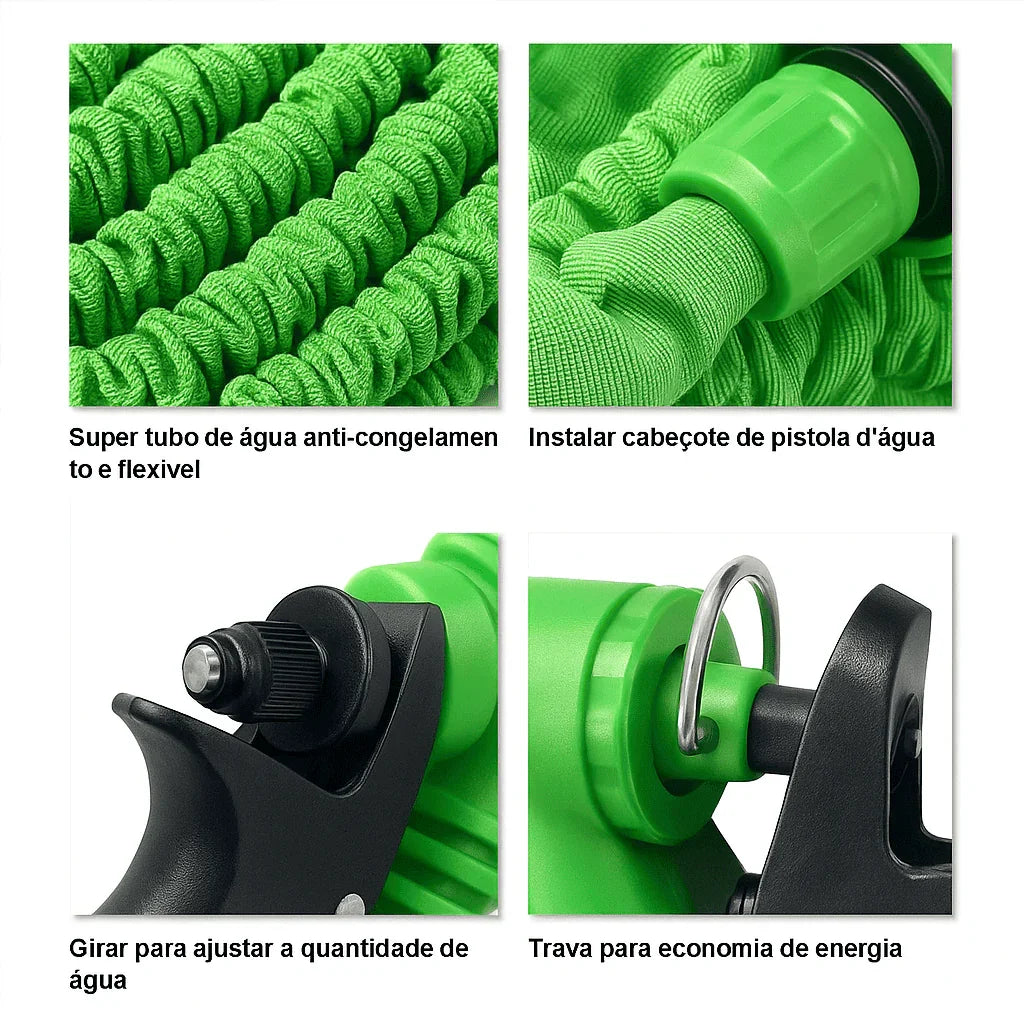 Mangueira Extensível GardenFlex™ com Jatos Diversos e Trava de Conforto / Um Novo Jeito de Cuidar da Sua Casa!