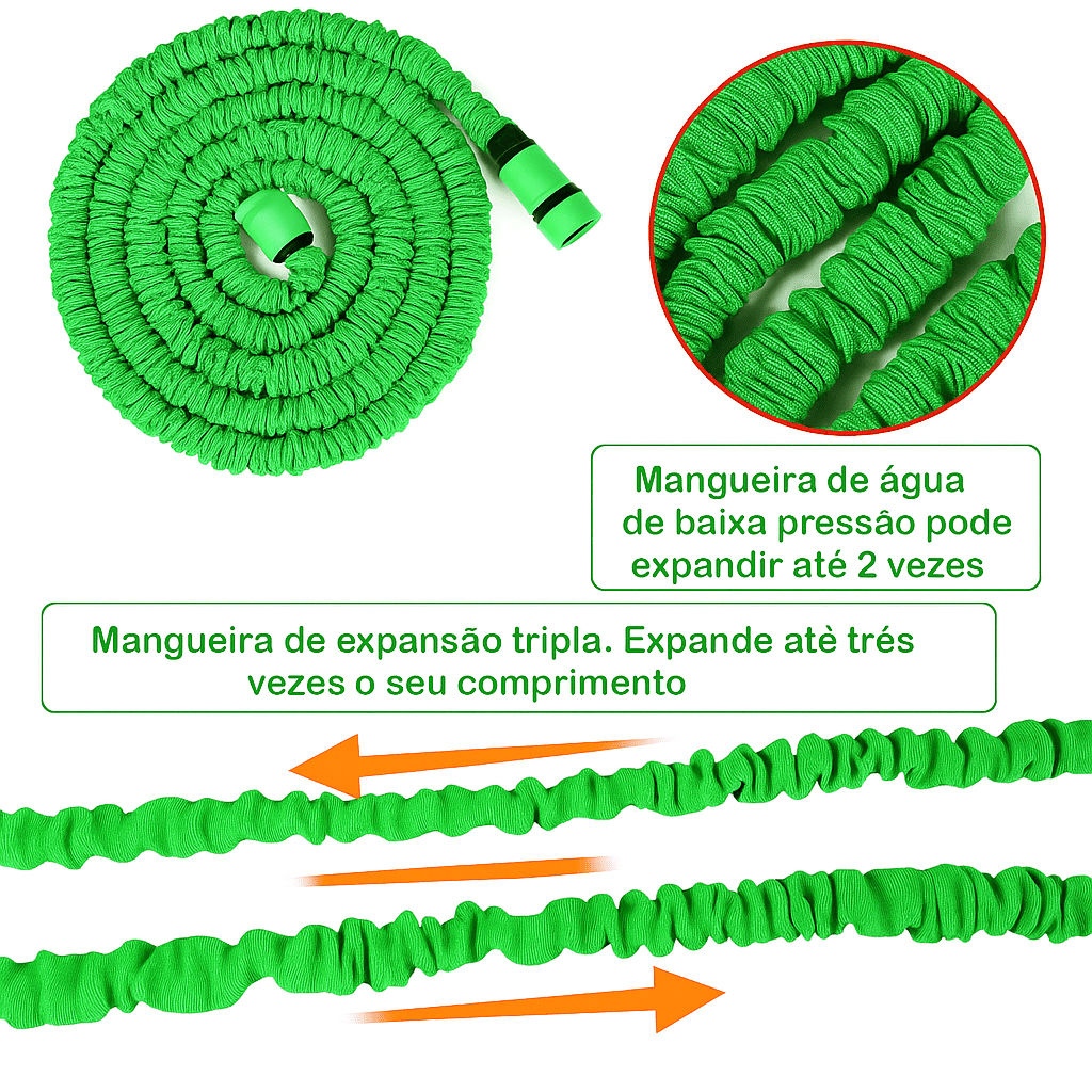 Mangueira Extensível GardenFlex™ com Jatos Diversos e Trava de Conforto / Um Novo Jeito de Cuidar da Sua Casa!