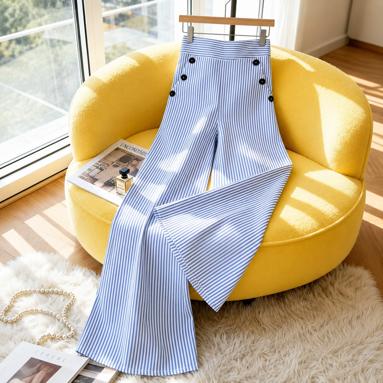 Calça Pantalona Bellagio™ com Caimento de Alfaiataria e Elegância Natural