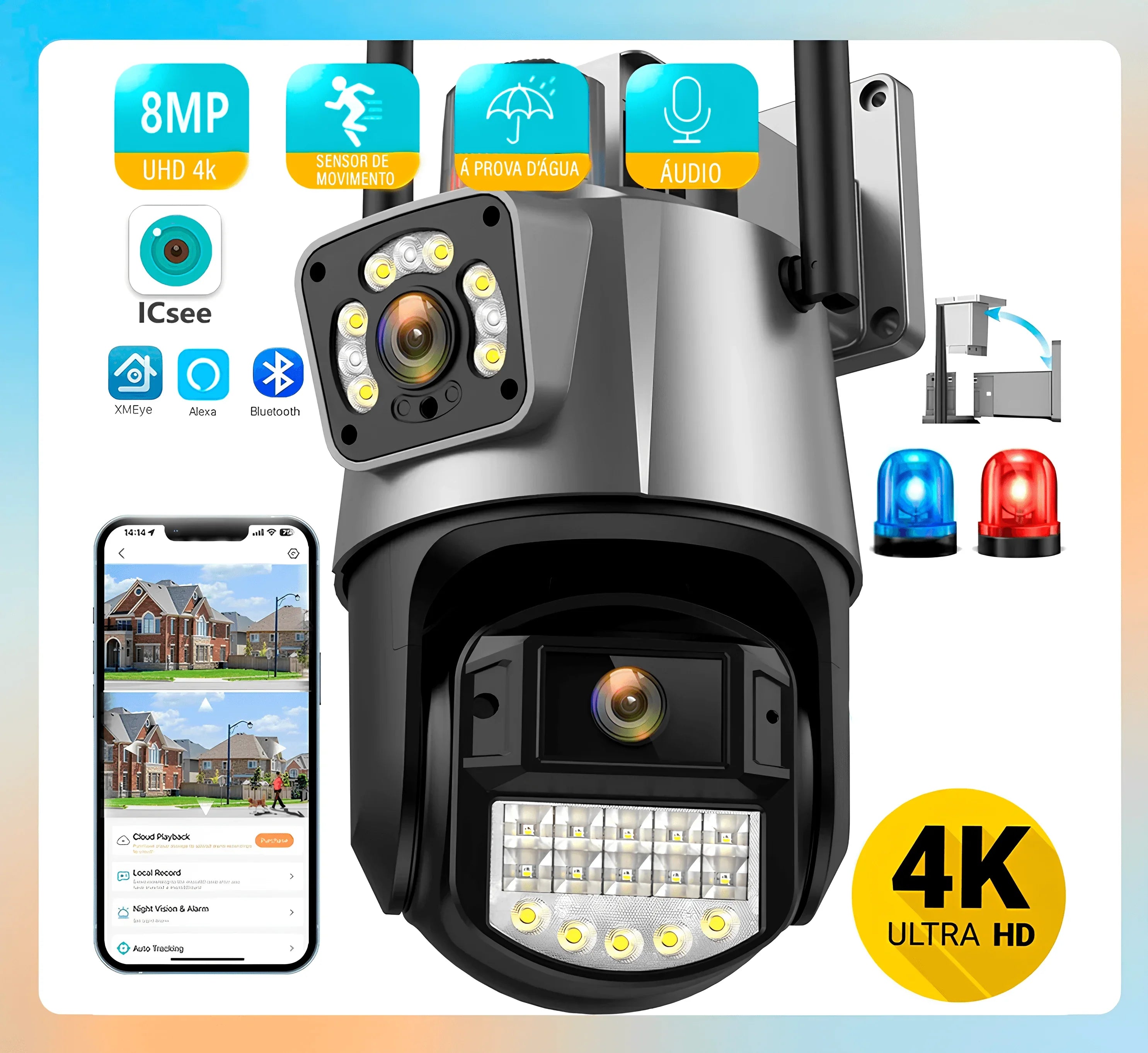 Câmera de Segurança Modern Sentinel 4K: A Experiência Mais Clara, Segura e Elegante em Vigilância Residencial! - ModernLar