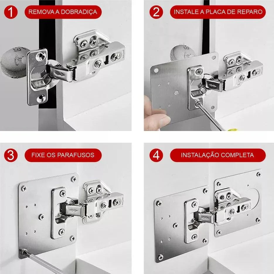 Kit Modern Lar ReparaFácil™ / Suportes Premium para Restauração de Dobradiças! - ModernLar
