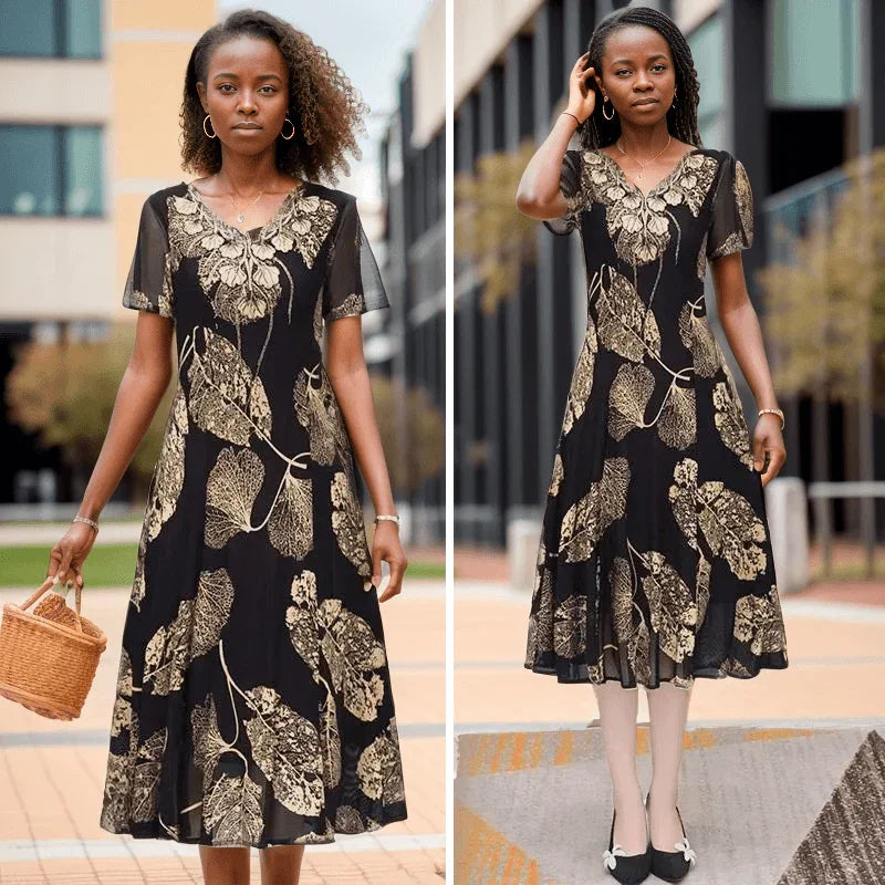 Vestido Vitória-Régia™ Essência Floral / A Harmonia Perfeita entre Conforto e Sofisticação! - ModernLar