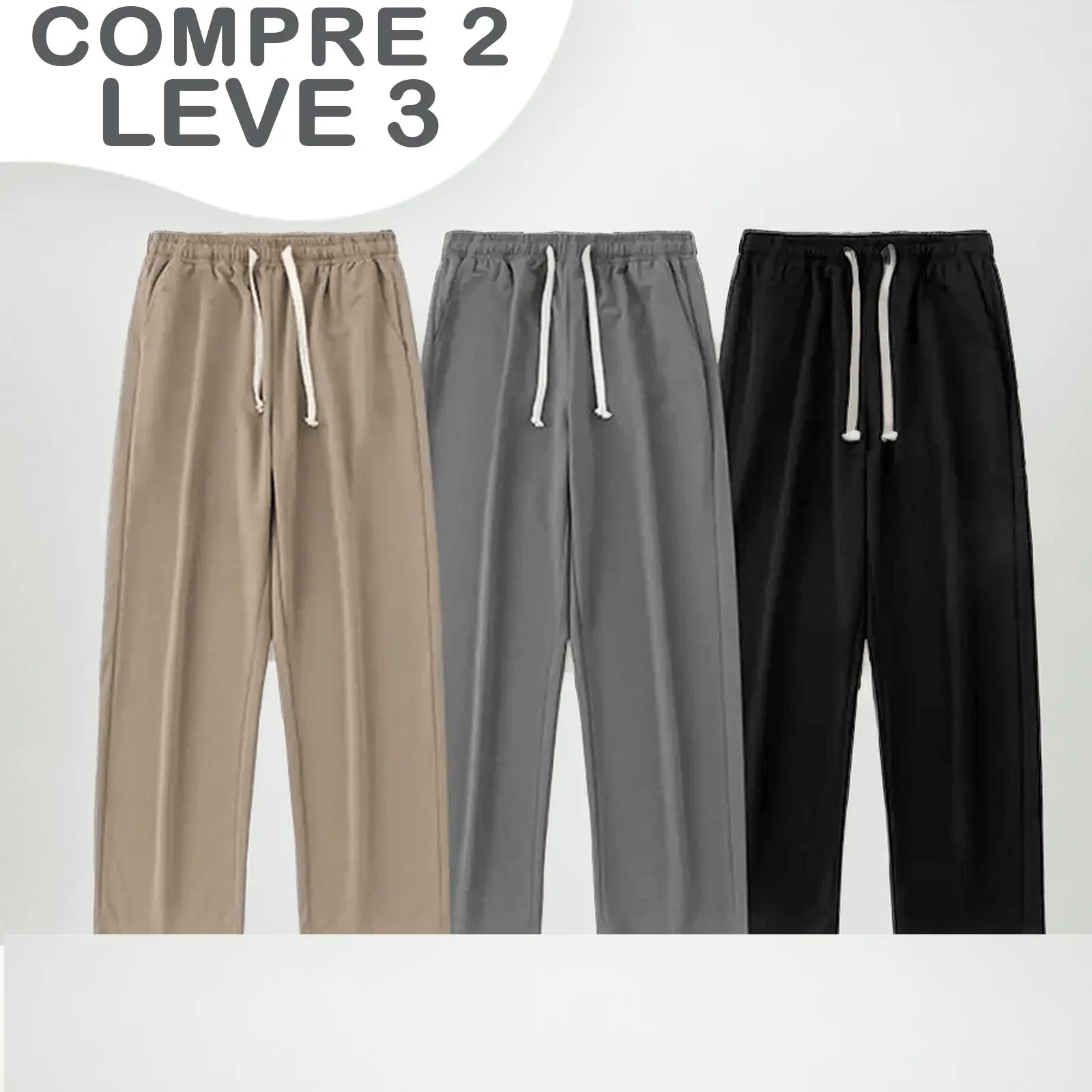 (Compre 2 e Leve 3) Calça Unissex Urban™ em Tecido Seda Gelo com Secagem Rápida / A Escolha Ideal para Pessoas que Priorizam Estilo e Conforto! - ModernLar