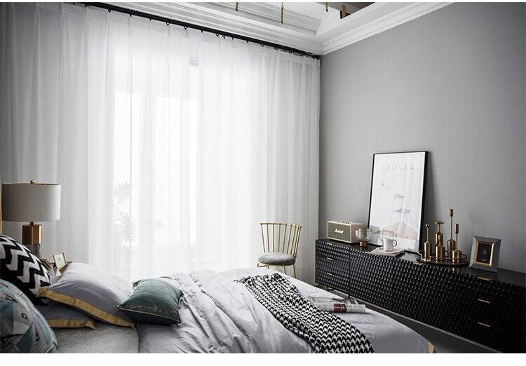Cortina de Luxo Translúcida e não Transparente / Com um Fino Acabamento perfeita para deixar seus Ambientes Bonitos e Aconchegantes!!! - ModernLar