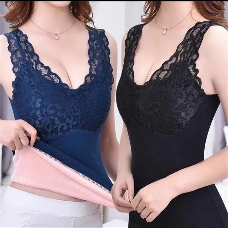 Blusinha Macau™ com Bojo, Renda e Interior em Veludo / A Mais Sensual e Confortável para o Outono Inverno 2023! - ModernLar