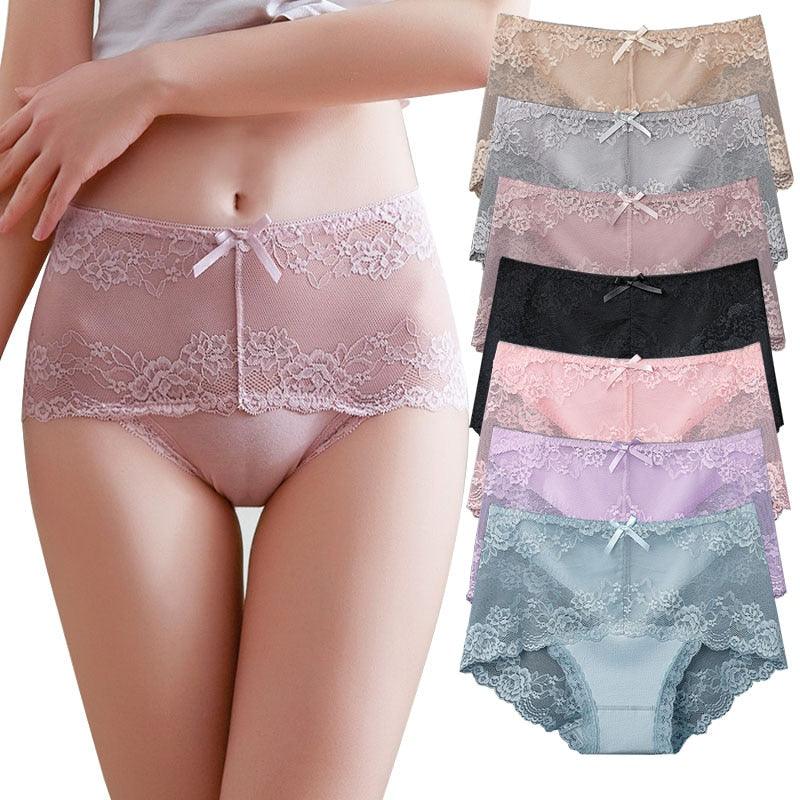 Kit com 10 Calcinhas de Algodão e Renda - Chiquita / A Suavidade do Algodão e a Beleza da Renda Juntos em uma só peça! - ModernLar