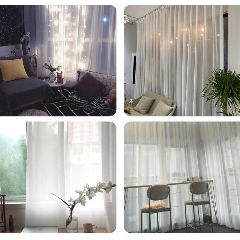 Cortina de Luxo Translúcida e não Transparente / Com um Fino Acabamento perfeita para deixar seus Ambientes Bonitos e Aconchegantes!!! - ModernLar