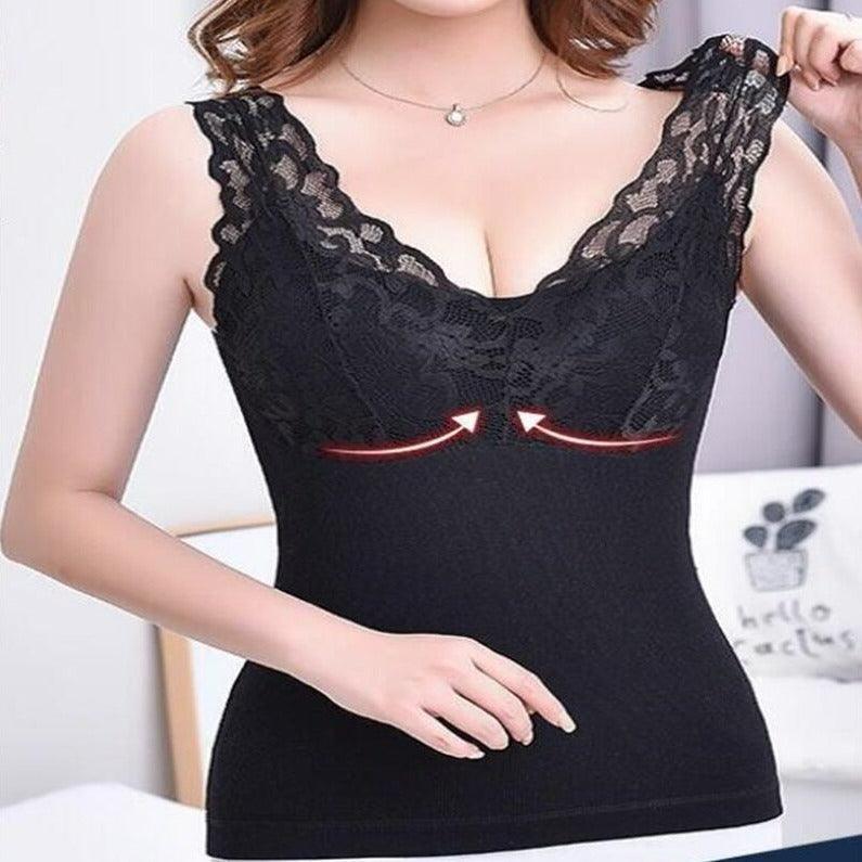 Blusinha Macau™ com Bojo, Renda e Interior em Veludo / A Mais Sensual e Confortável para o Outono Inverno 2023! - ModernLar