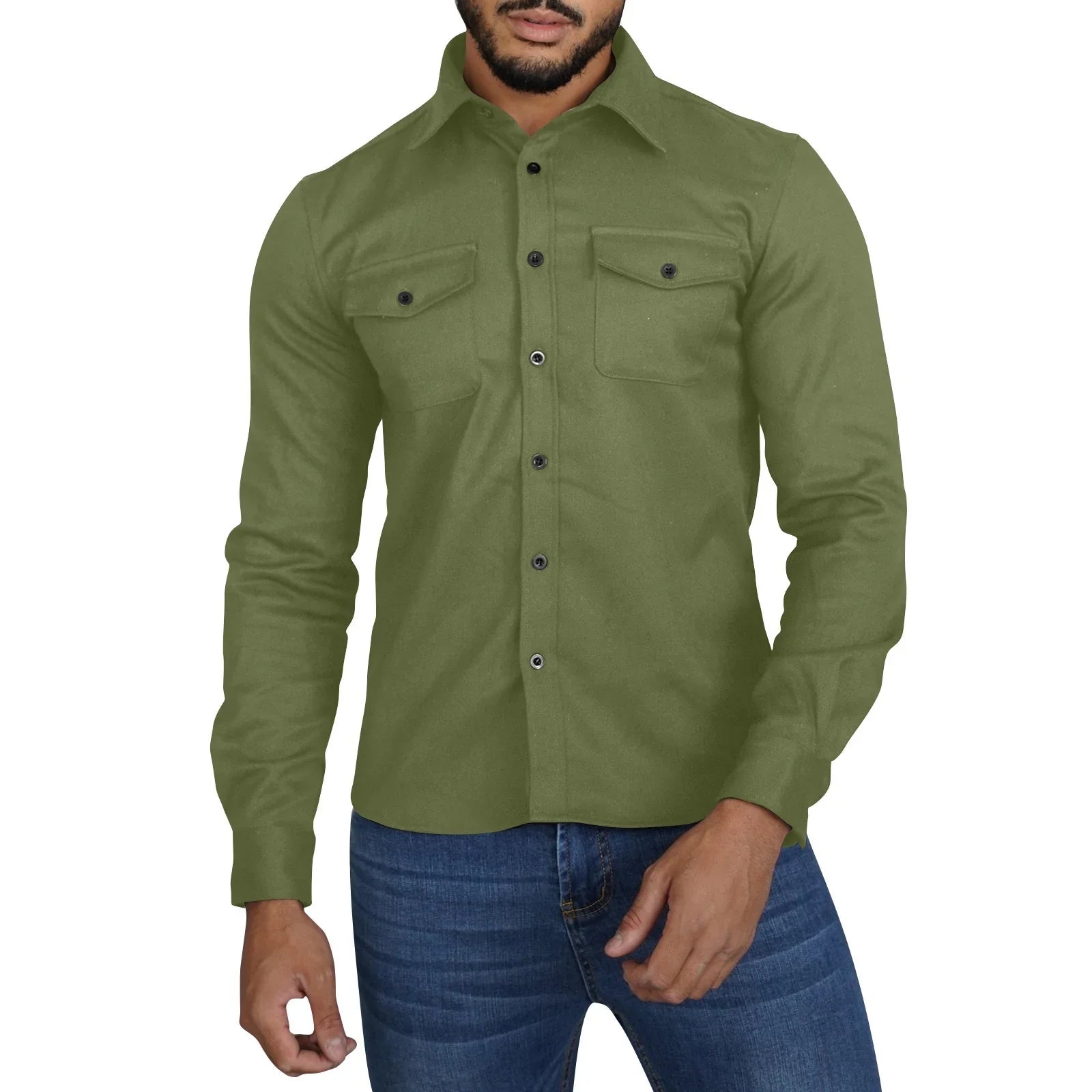 SobreCamisa Julius™ Estilo Overshirt em Lapela / A Escolha Certa para Homens de Atitude!