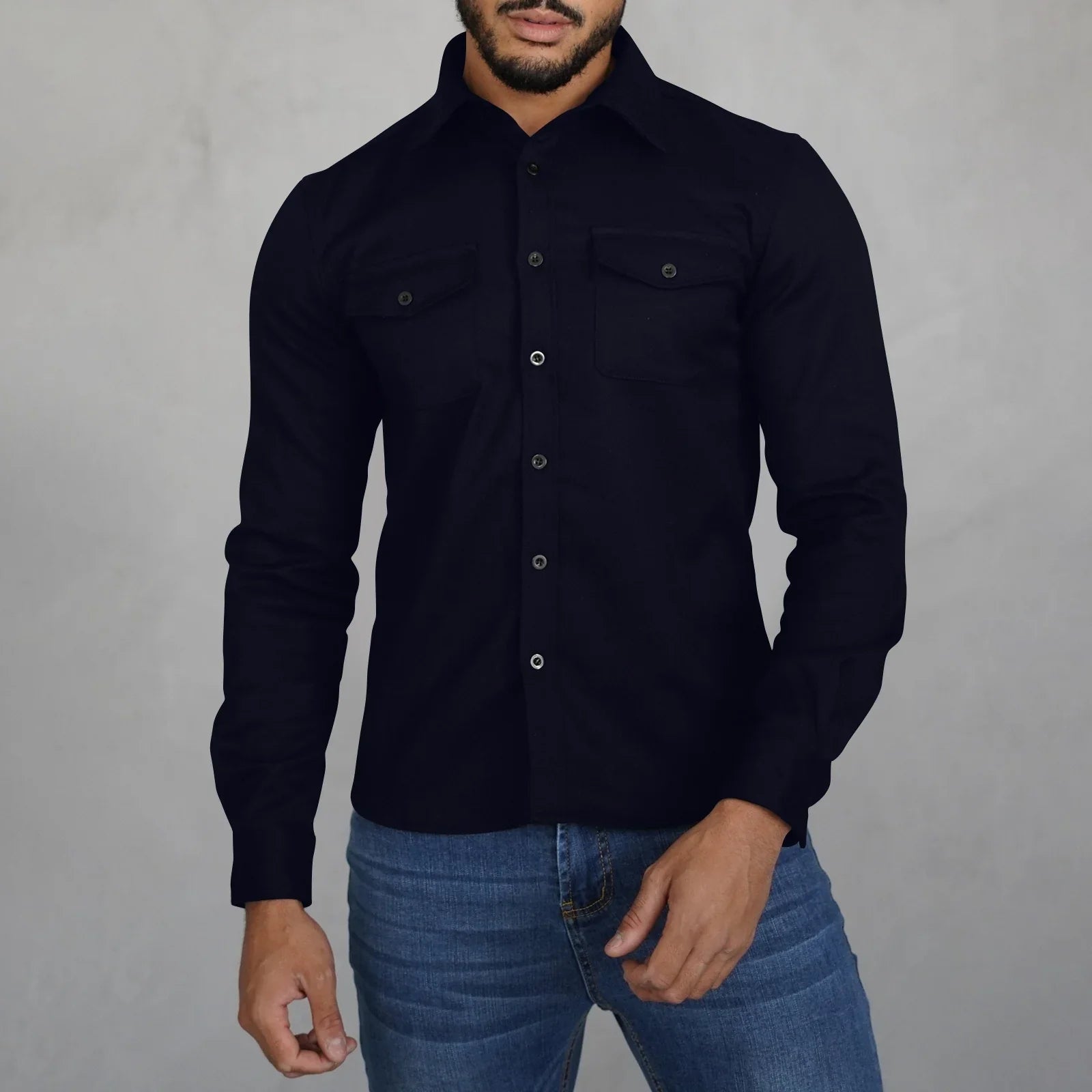 SobreCamisa Julius™ Estilo Overshirt em Lapela / A Escolha Certa para Homens de Atitude!