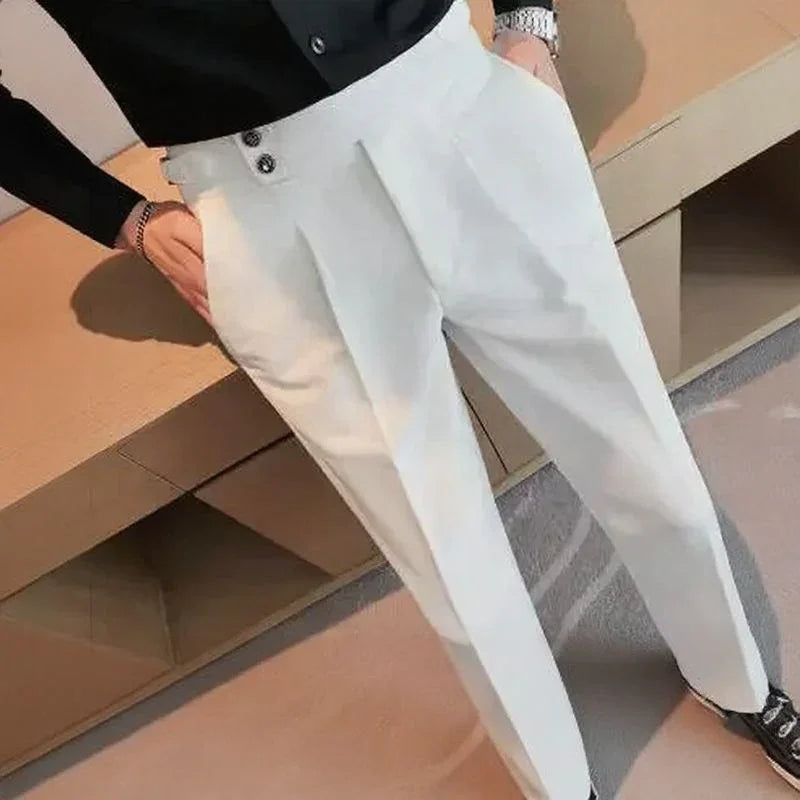 Calça Lorde Urbano™ em Alfaiataria Premium com Regulagem Lateral / Estilo Sério e Impecável para Homens de Presença!