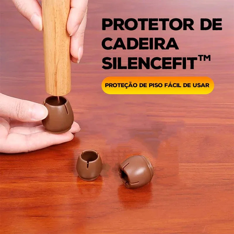 Protetor de Cadeira SilenceFit™ com Tecnologia Antirrisco e Antirruído / Preserve o Chão da Sua Casa e Prolongue a Vida Útil dos Seus Móveis