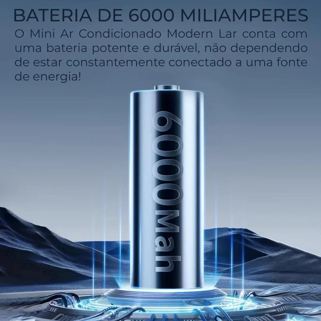 Mini Ar Condicionado Modern Lar™ Instalação Sem Furos / Diga Adeus ao Calor Intenso e Desfrute de Ar Gelado Instantâneo com Economia de Energia!