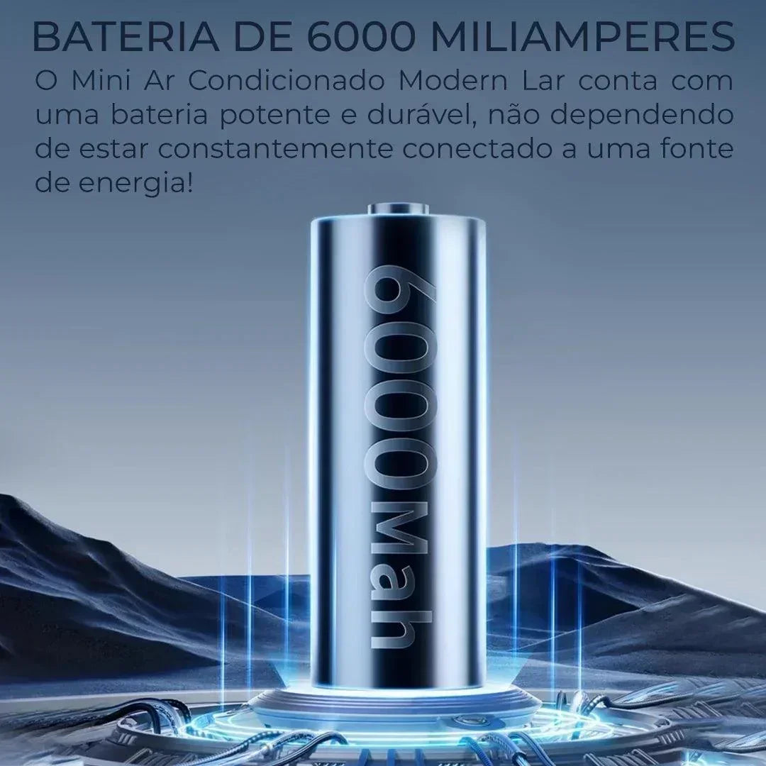 Mini Ar Condicionado Modern Lar™ Instalação Sem Furos / Diga Adeus ao Calor Intenso e Desfrute de Ar Gelado Instantâneo com Economia de Energia!