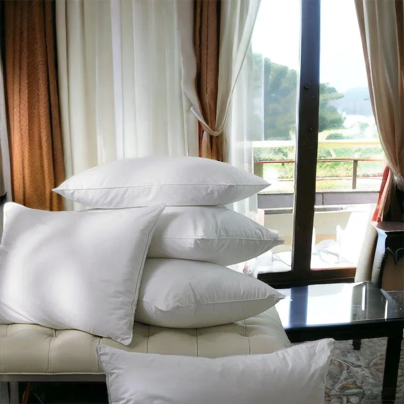 (Pague 2 Leve 4) Kit 4 Travesseiros Premium de Algodão Alto Padrão 50x70cm com Fibra de Silicone Anti-Alérgico - ModernLar