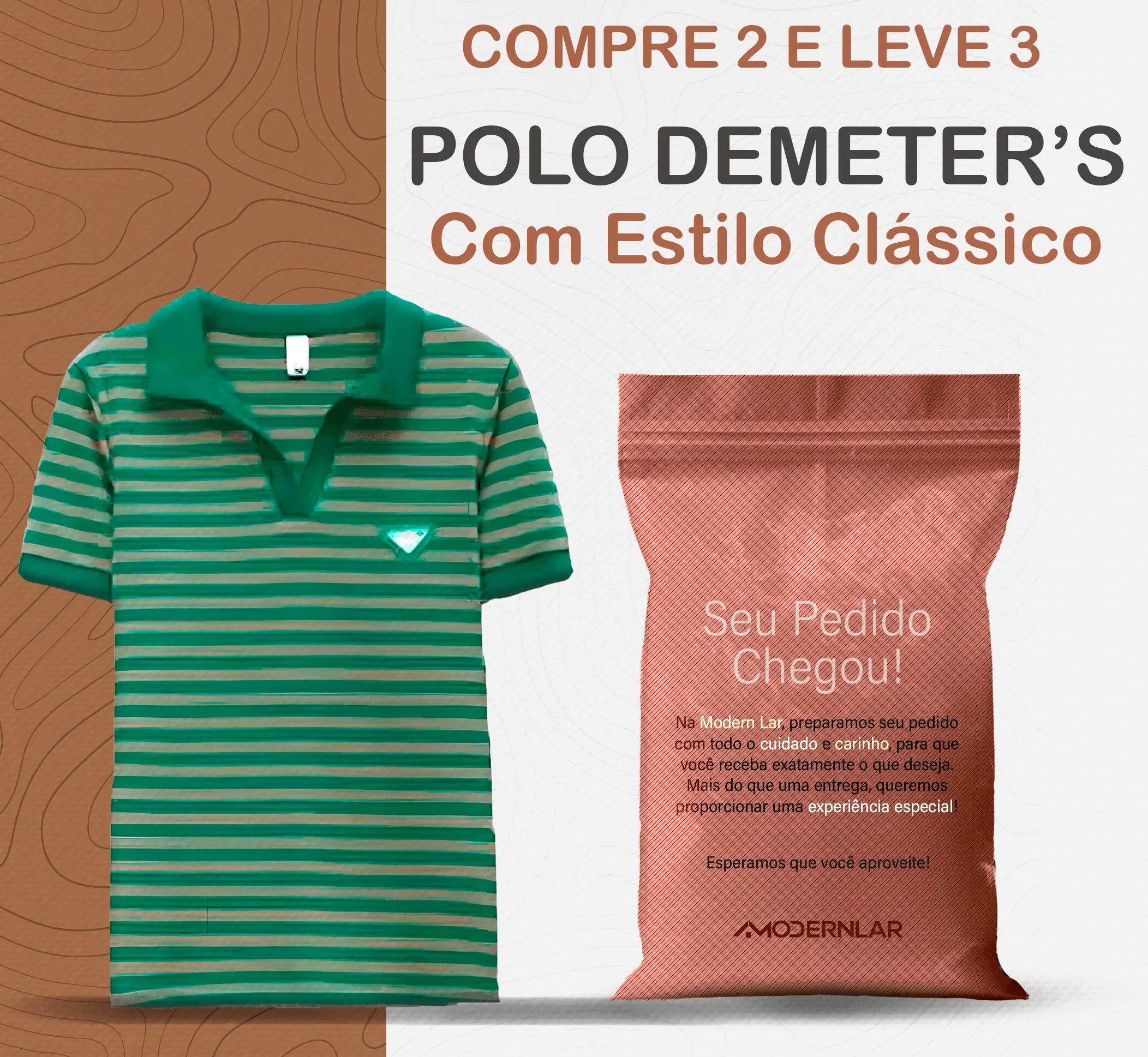 Kit com 3 Polos Demeter’s™ Estilo Clássico / A Polo Essencial para o Guarda-Roupa da Mulher Elegante! - ModernLar