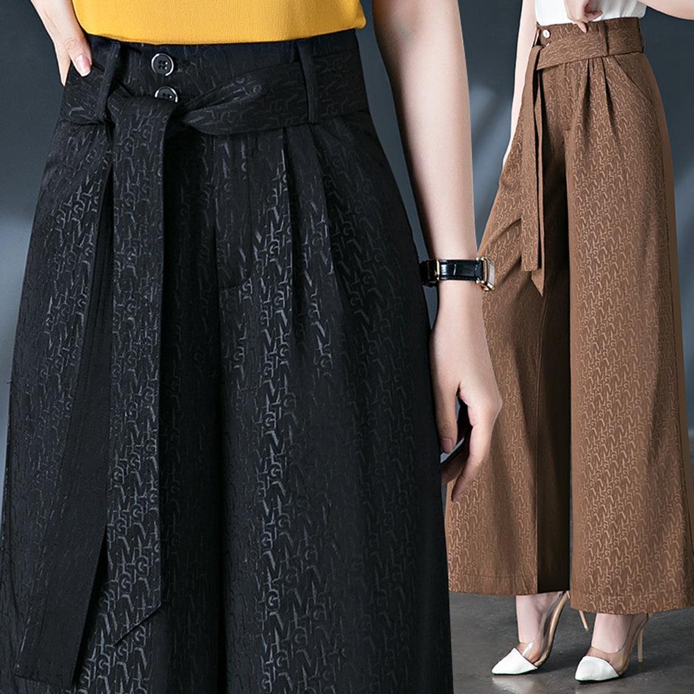 Calças Pantalona Rafaella™ com Cinto em Laço / Conforto e Estilo Sofisticado para Todos os Dias! - ModernLar