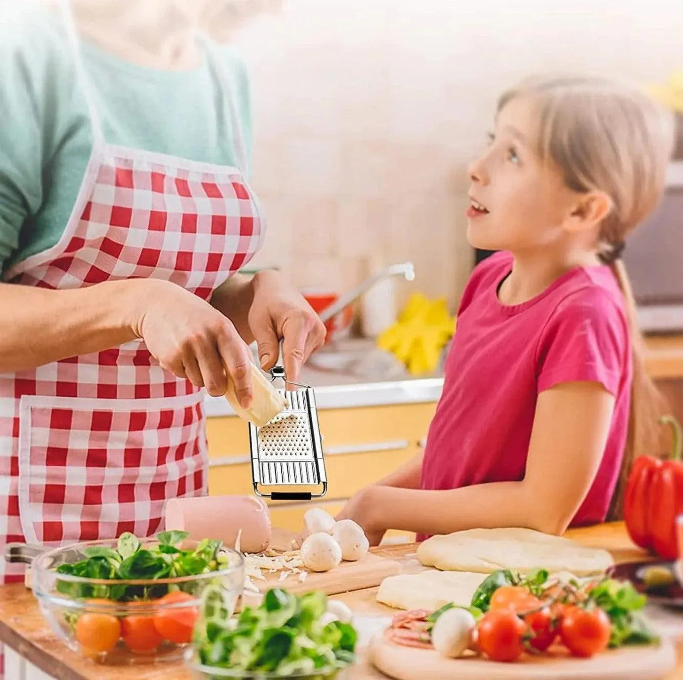 (Compre 1 e Leve 2) Fatiador Multifuncional ModernSlice™ com 4 Laminas Substituíveis + BRINDE Exclusivo: Rack Organizadora de Pia! - ModernLar