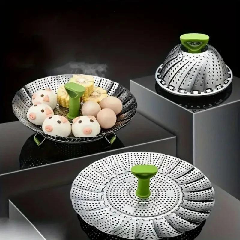 Kit de 2 Bandejas Vaporizadoras Modern Lar™ / Perfeita para Cozinhar no Vapor com Sabor e Saúde!