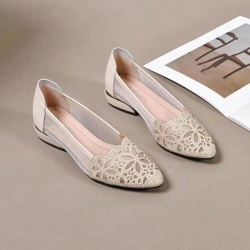 Sapato Eva™ com Strass e Renda / Seus Passos Com a Mais Pura Elegância e Sofisticação - ModernLar