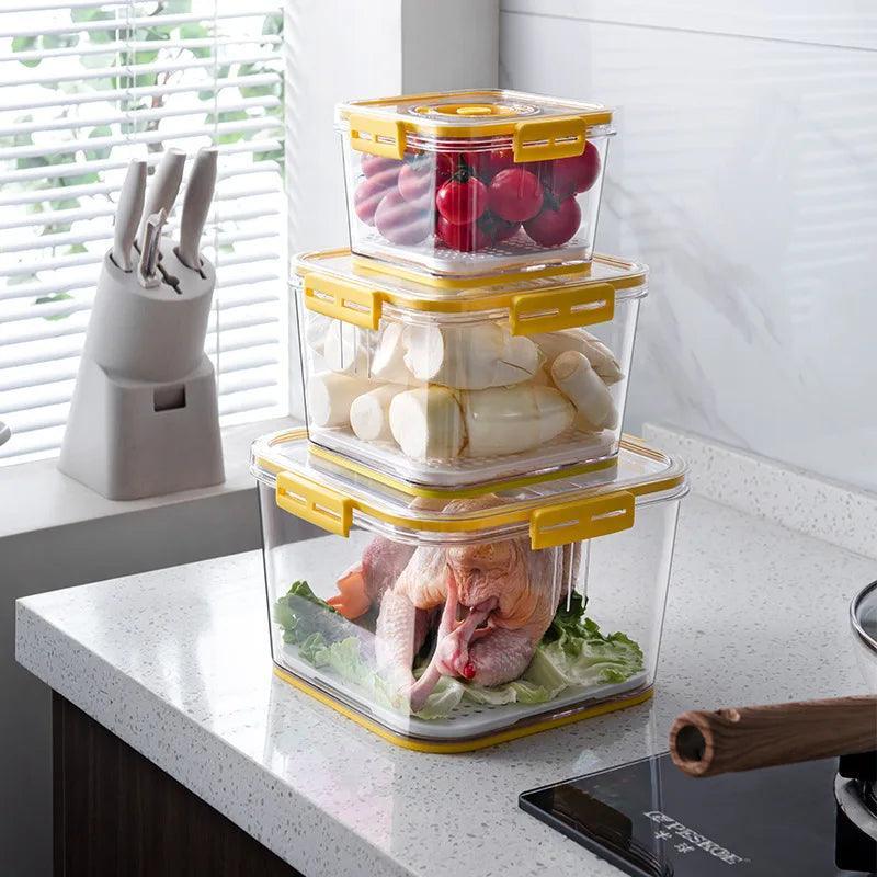 Organizadores de Geladeira FreshStack™ Recipientes modernos que mantém a qualidade de seu alimento! - ModernLar