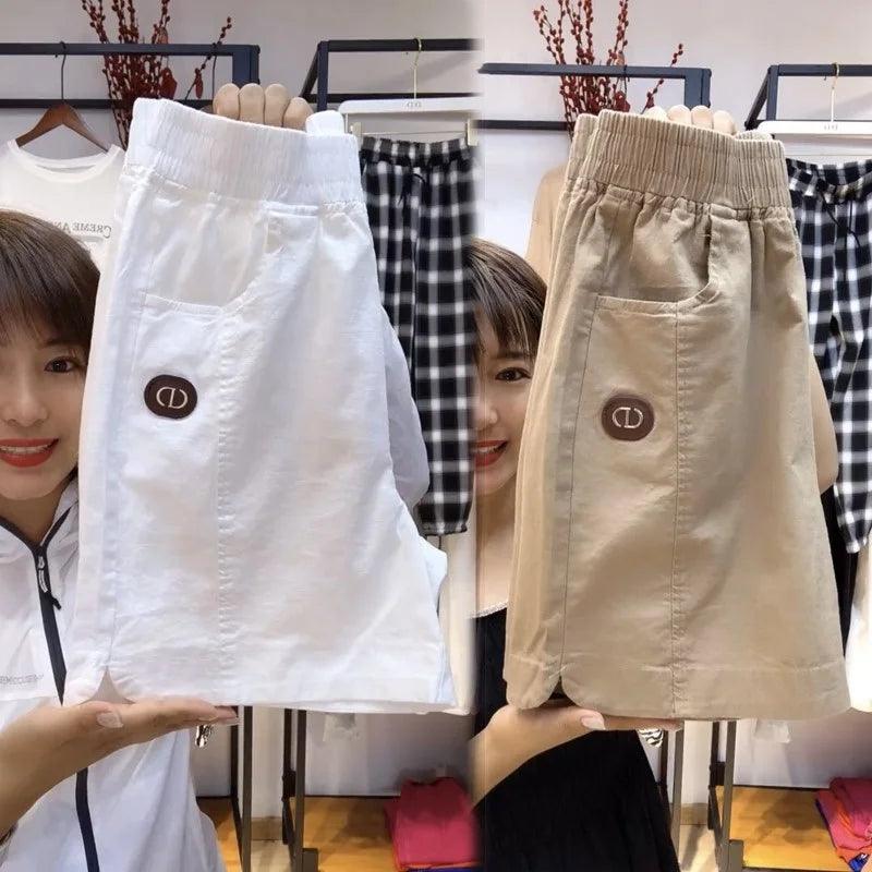 (Super Promo: Compre 2 Leve 3) Shorts Clarisse™ em Sarja com Cintura Elástica e Caimento Soltinho / Elegância e Frescor para o Verão! - ModernLar