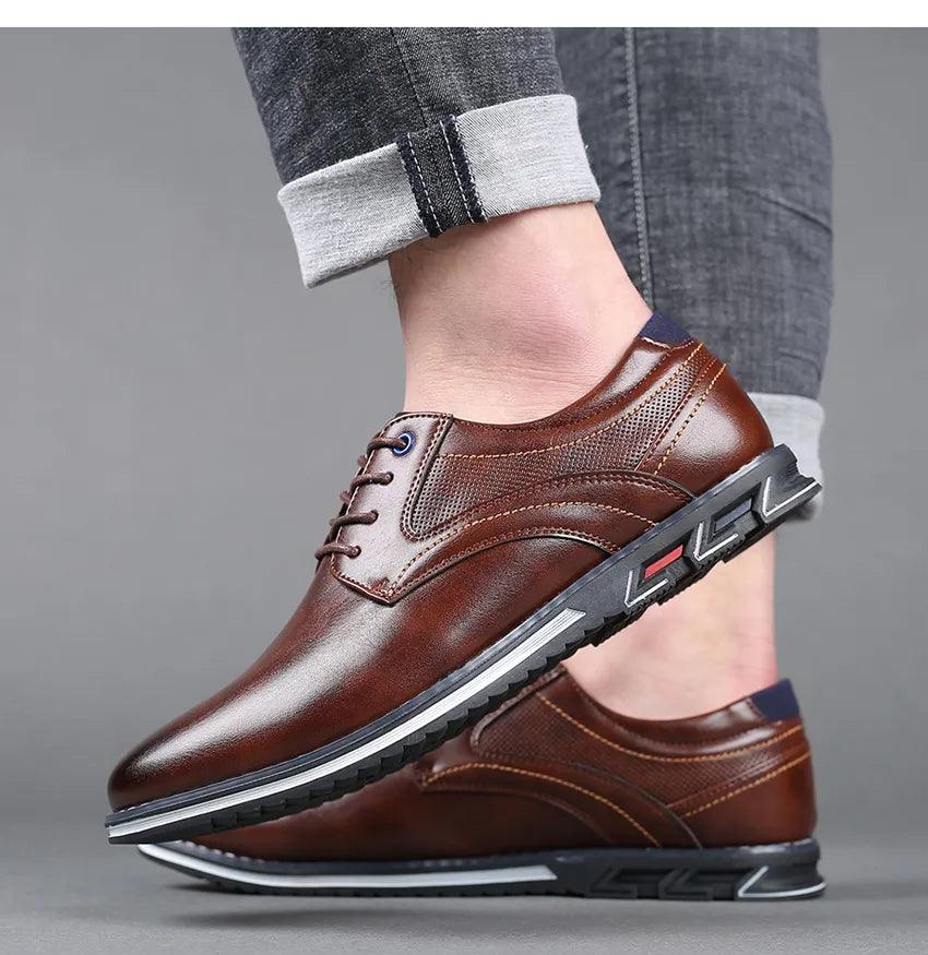 Sapato Masculino em Couro PU - Save Men / Estilo e Conforto Unidos em Um só Sapato! - ModernLar