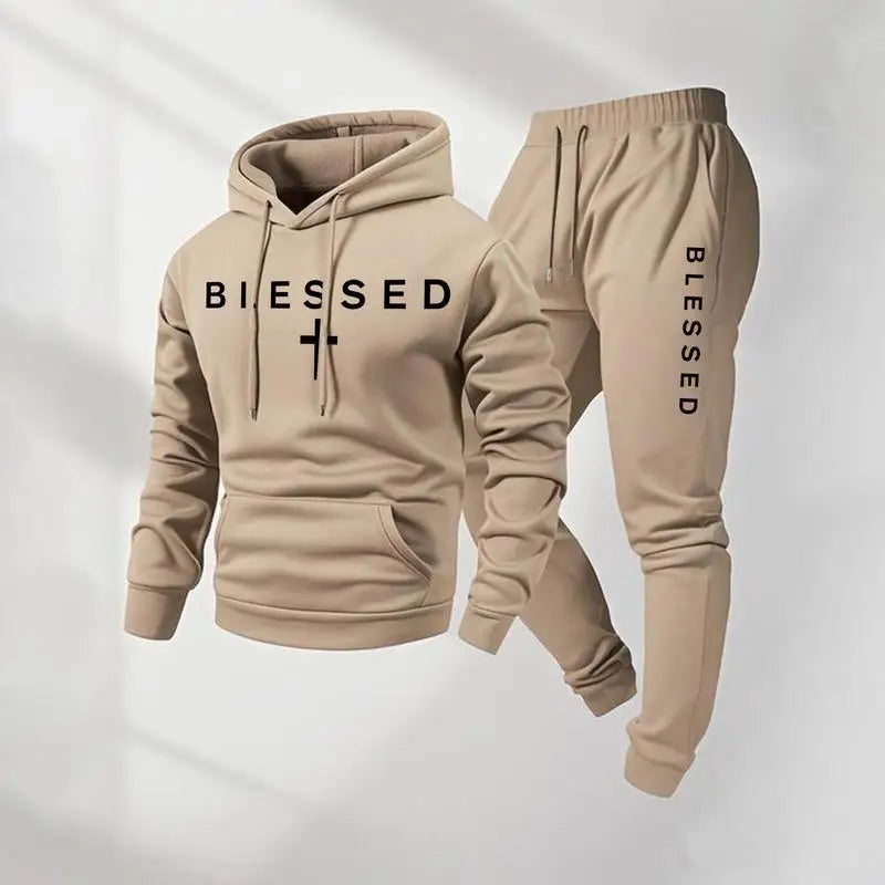 Conjunto Braven™ com Moletom de Capuz, Bolso Canguru e Calça Jogger