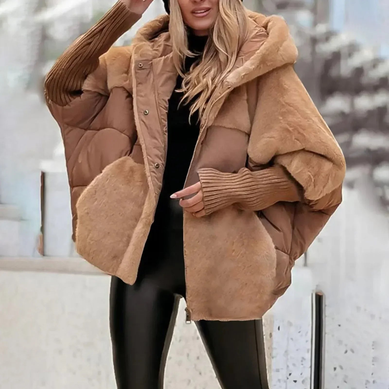 Casaco Berlin™ com Puffer Premium e Acabamento Peluciado / Aconchego Sofisticado Para Mulheres de Presença!