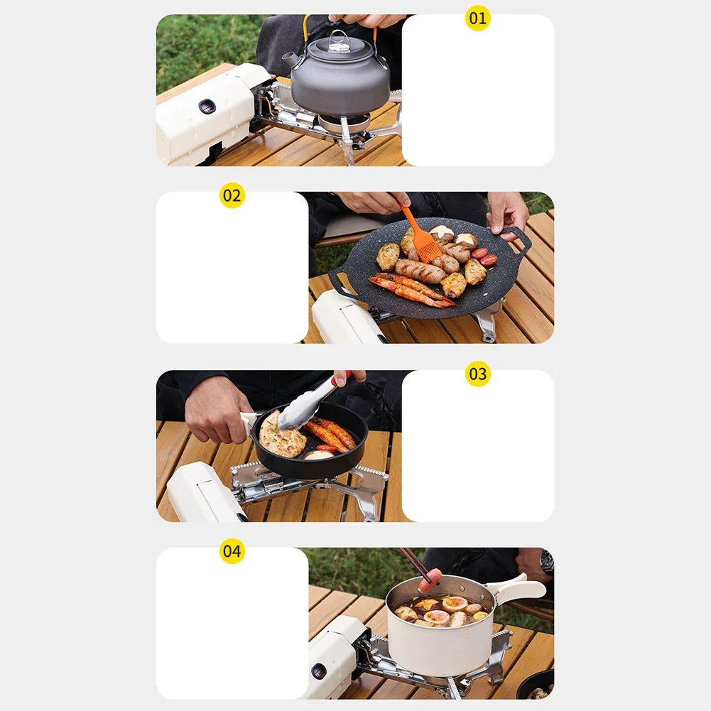 Fogareiro a Gás Dobrável Modern Lar™ com Estrutura Resistente / Praticidade e Versatilidade para suas Aventuras!