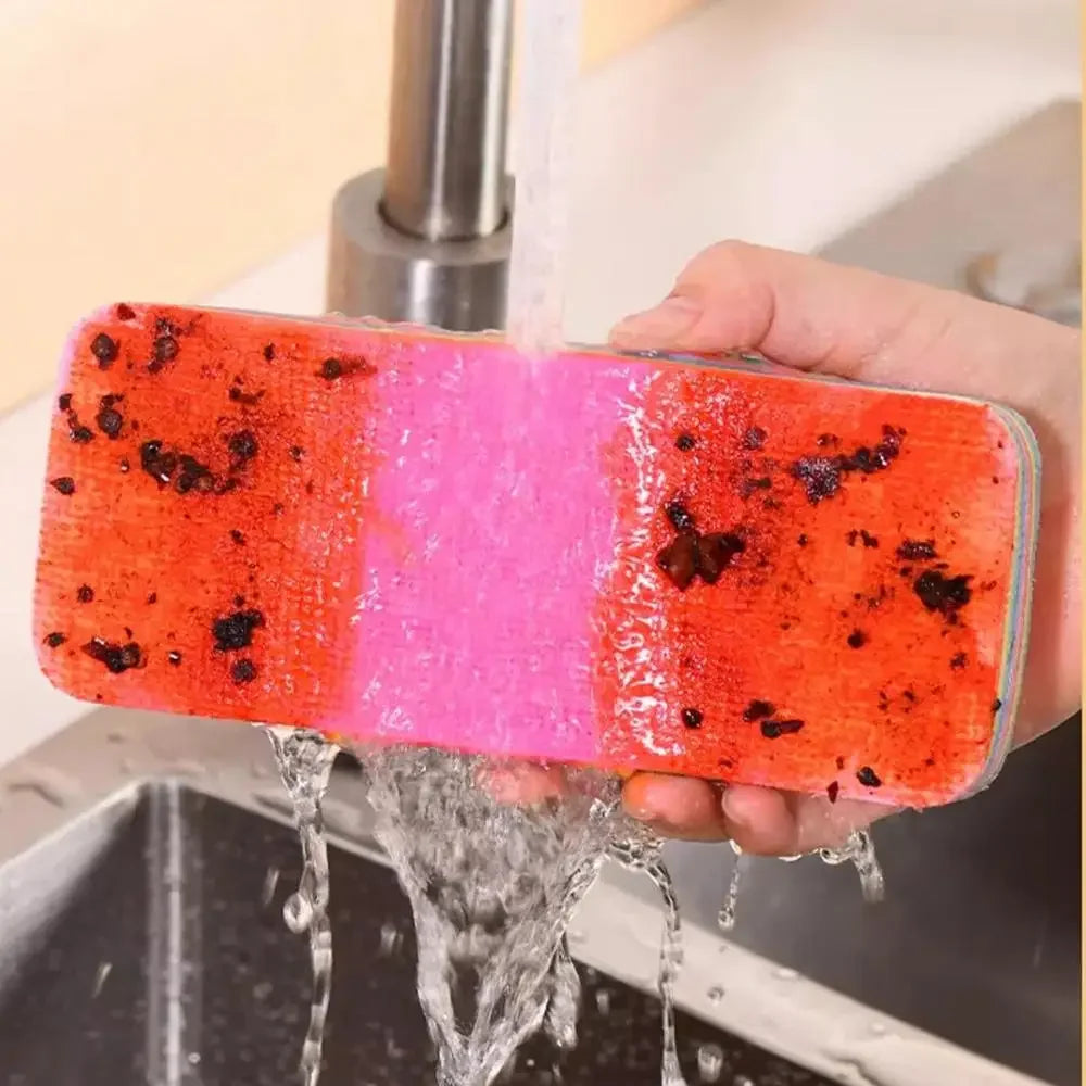 Esponja Multicolorida Modern Lar™ com Camadas Absorventes e Torção Fácil / Eficiência e Higiene em Cada Lavada!