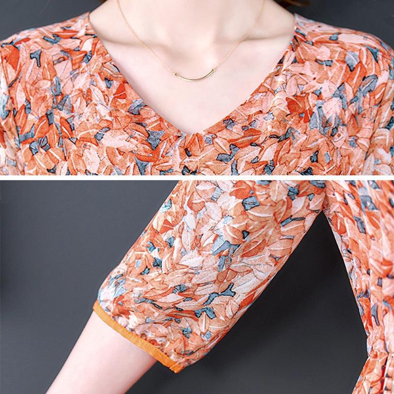 Vestido Floral Anastácia™ em Chiffon / O Vestido com Caimento Soltinho mais Elegante e Versátil de 2023! - ModernLar