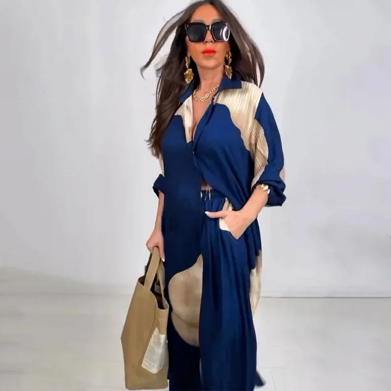 Conjunto Rafaela™ com Estampa Moderna / Liberdade e Elegância com Um Toque de Arte!