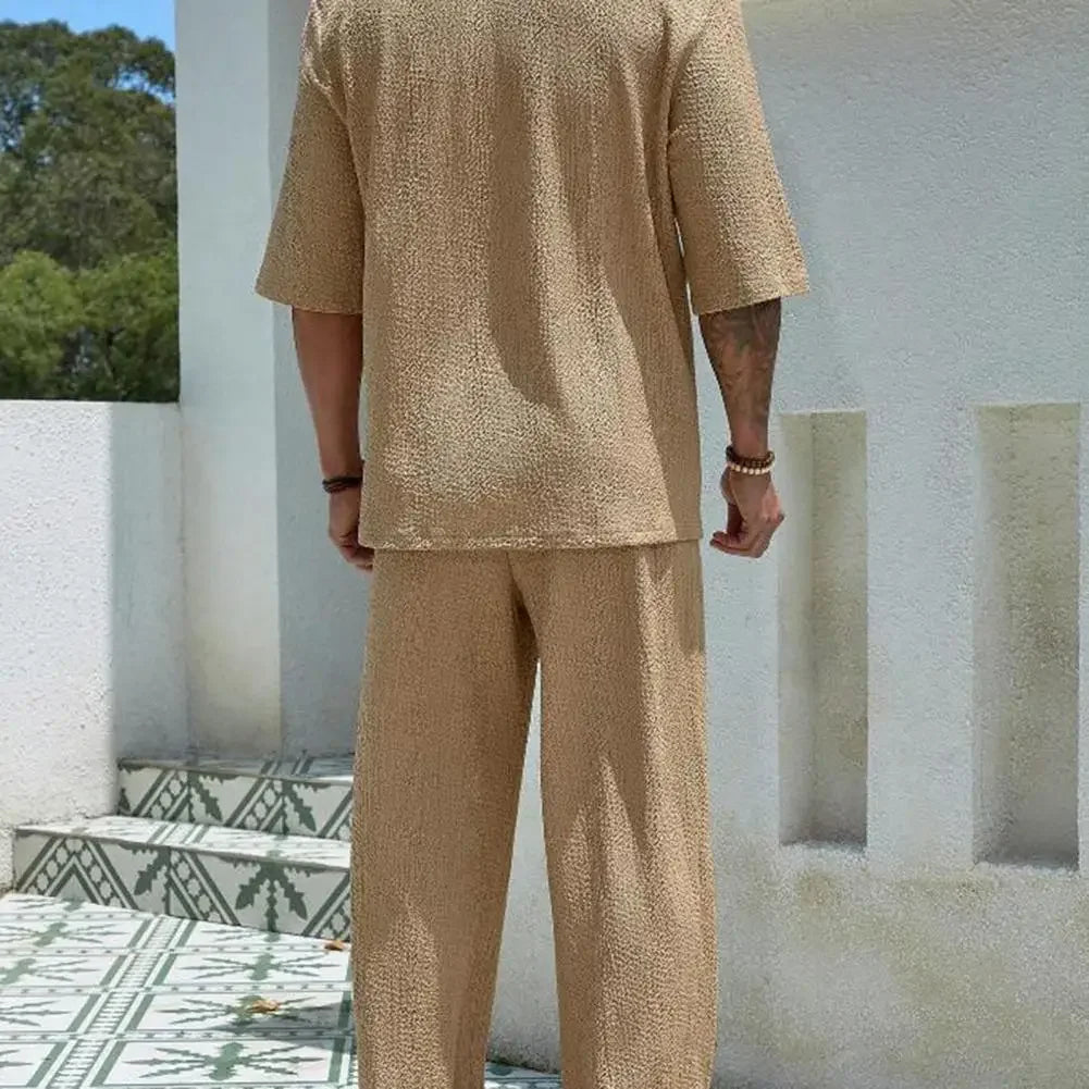 Conjunto Helsinki™ Estilo Old Money em Viscose Texturizada