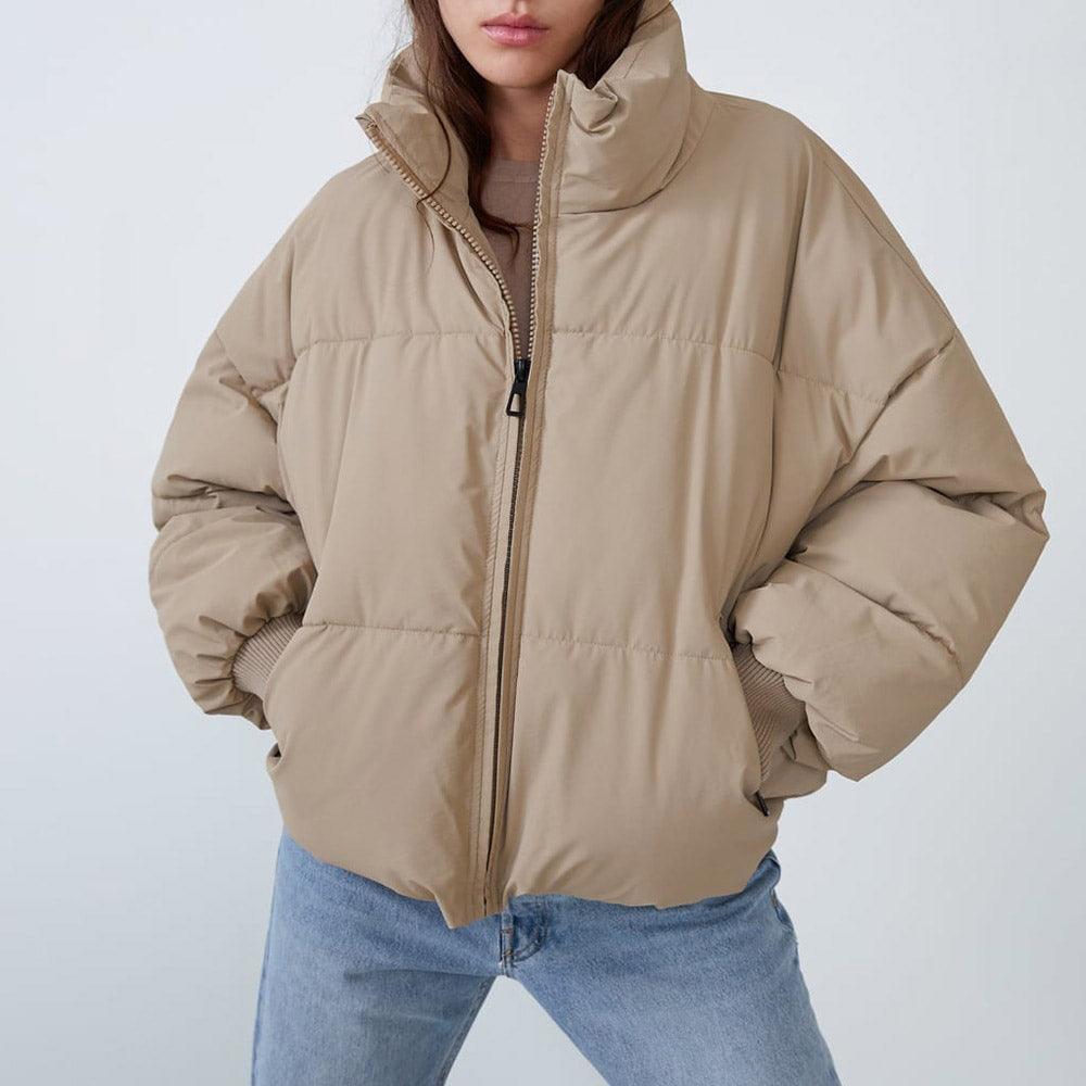 Jaqueta Puffer GoldLess™ com Gola Alta e Caimento Soltinho / A Mais Quentinha e Estilosa para você Arrasar no Inverno! - ModernLar
