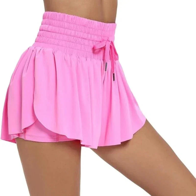(Compre 1 e Leve 2) Shorts BellaFit™ com Saia, Cós Alto Elástico e Bolso Funcional