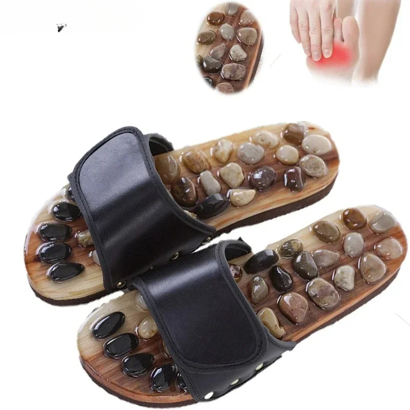 Chinelo de Reflexologia PedraTherapy™ com Pedras Naturais / Massagem Terapêutica para Seus Pés!