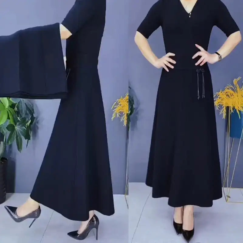 Saia Alfaiataria Maria Joaquina™ com Cintura Elástica e Laço Chique / Mulher que Inspira Respeito e Encanta com Personalidade!